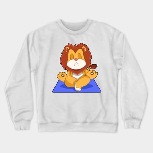 Lion Yoga Meditation Gymnastics Crewneck Sweatshirt